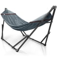 thumbnail image 1 of Tranquillo Universal 106.5" Double Hammock w/ Adjustable Stand & Bag, Gray, 1 of 9