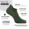 thumbnail image 2 of Busy Socks Barre Ballet Yoga Socks with Grippers for Women Men, Green, Large, 2-Pack, 2 of 8