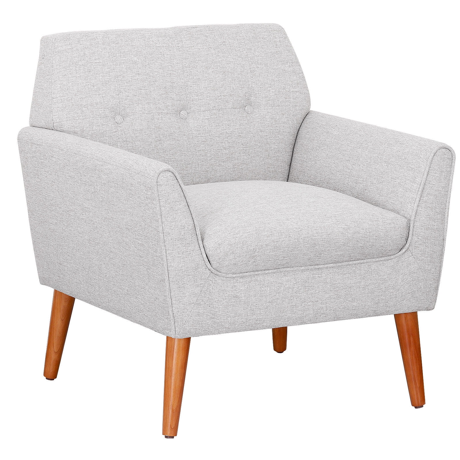 Light Gray with Rubber Wood Legs