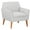 Light Gray with Rubber Wood Legs, variant on Modern Accent Fabric Chair Single Sofa Comfy Upholstered Arm Chair Living Room Furniture Mustard Yellow