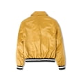 thumbnail image 6 of Ma Croix Men's Satin Hip Hop Street Inspired Button Up Light Soft Modern Fit Mesh Lined Bomber Jacket, 6 of 7