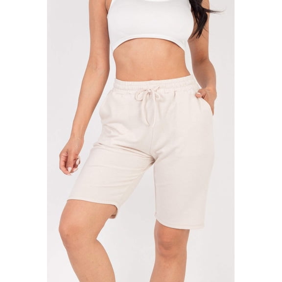 French Terry Bermuda Elastic waistband Shorts