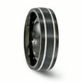 thumbnail image 5 of Edward Mirell Titanium Black Ti Textured Lines 7mm Band, 5 of 7