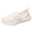 Beige, variant on Women Fashion Sneakers Wide Width Breathable Mesh Shoes Adjustable Strap Arch Support Outdoor Walking Shoes Purple Size 6