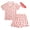 Red Strawberries, variant on Girls Pajamas Set Cozy Soft Button Down Sleep Shirt and Pajama Shorts for Girls 2 Piece