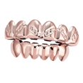 thumbnail image 3 of Mouth Caps Parrillas De Personalizadas - Glossy Twill 6 Tapas De Superiores / Inferiores Para Mujeres Hombres Decoració Salvador Parrillas chapadas en oro de 18 quilates, 3 of 6