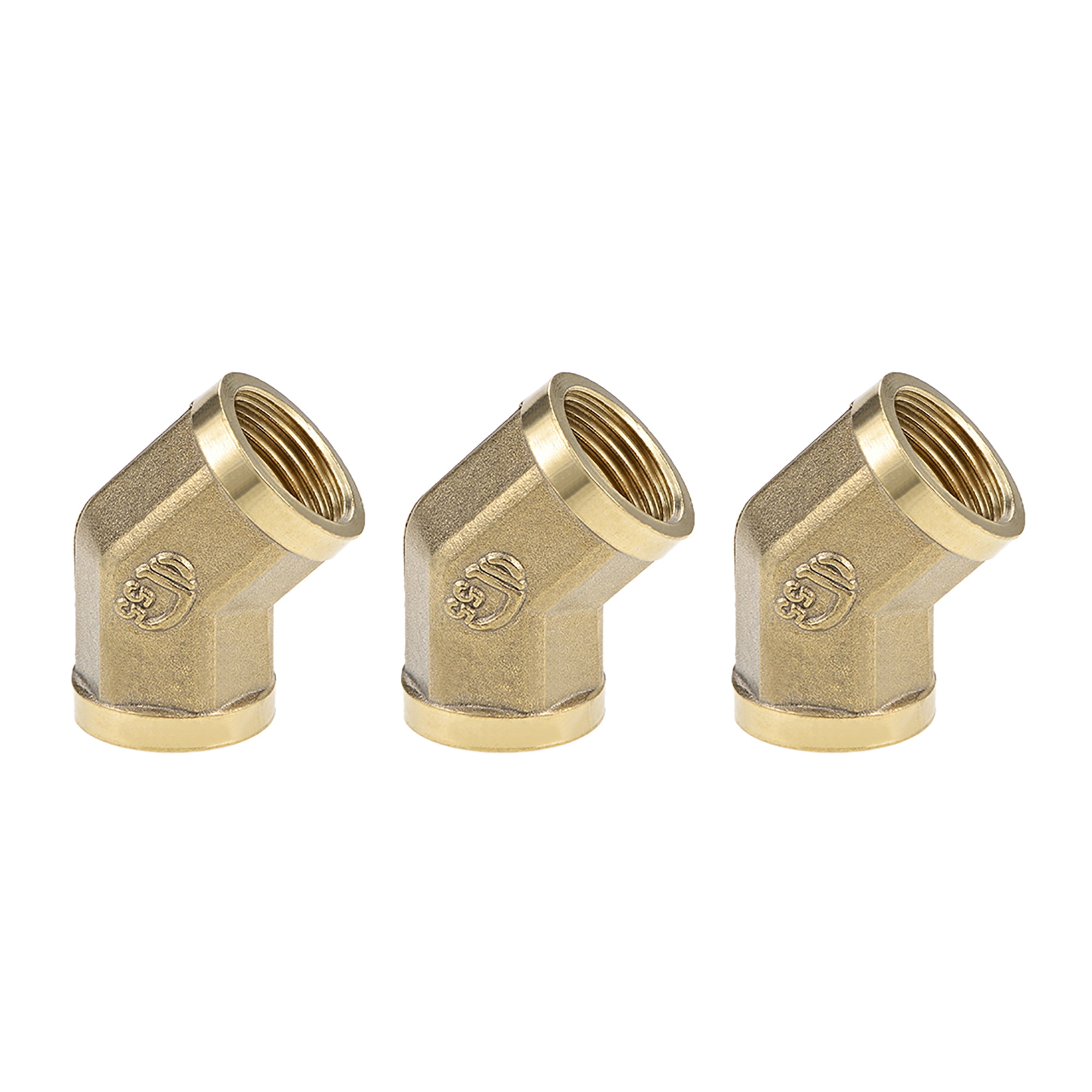 Brass Pipe Fitting -45 Degree Elbow G1/2 Female x G1/2 Female Hex ...