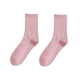 thumbnail image 2 of Flmtop Winter Solid Color Cotton Breathable Women Men Elastic Soft Middle Tube Socks, 2 of 7