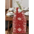 thumbnail image 4 of Red Christmas Table Runner 36 Inches Long for Dining Table Decor, Cotton Linen Winter Snowflake Table Runner Washable Dresser Scarf for Kitchen Christmas Holiday Seasonal Leaves Pine Cones, 4 of 8