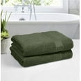 thumbnail image 3 of MALLONI HOME 100% Premium Cotton 2 Pack Oversized Bath Towel Set 28x55 inches, Large Bath Towels, Ultra Absorbant Compact Quickdry & Lightweight Towel, Ideal for Gym Travel Camp Pool - Olive Green, 3 of 7