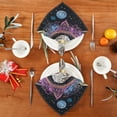 thumbnail image 4 of Satin Native Fab Cotton Dinner Napkin Galactic Elegance The Swan Reusable, 4 of 8