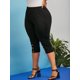 thumbnail image 1 of Botón Mock Botón Mock Capri Leggings Rosegal Leggings de talla grande, 1 of 5