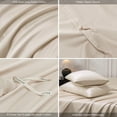 thumbnail image 3 of MooMee Duvet Cover Set Queen 600-TC 100% Extra Long-Staple Cotton Sateen Silky Smooth Luxury (Beige), 3 of 8