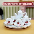 thumbnail image 2 of 1:12 Scale Miniature Ceramic Tea Set Dollhouse Furniture Accessory Tiny Porcelain Cup Pottery Collection For Doll House Decor - 1.97 Inch, 2 of 4