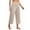 Beige, variant on Bloomae Capri Pants for Women Loose Wide Leg Yoga Dress Capris with Pockets Cross Elastic Waist Baggy Casual Work Crop Pants Light Blue M