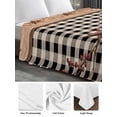 thumbnail image 5 of Queen Size Flat Sheet Only, Brown Texas Star Retro Soft Brushed Microfiber Bed Sheets, Country Star Buffalo Plaid Wooden Hotel Quality Breathable Bedding Top Sheet, Easy Care, 90"x102", 5 of 9