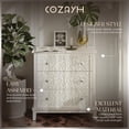 thumbnail image 2 of COZAYH 3-Drawer Flower Motif Dresser for Home & Bedroom, Fully Assembled, White, 2 of 7
