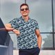 thumbnail image 4 of Balery A Japanese Great Wave Camisa Polo de Hombre con Estampado, de Manga Corta y Tejido Medio, Camisa Tipo Golf Polo-Medium, 4 of 6