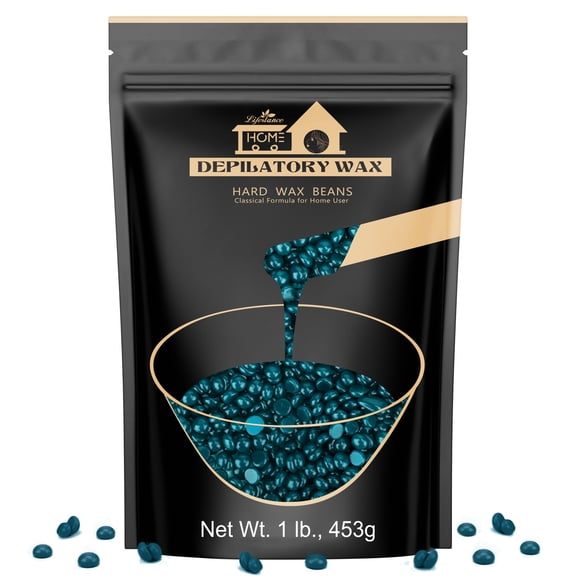 Lifestance 1lb/16oz Jasmine Brazilian Bikini Hard Wax Beads Kit for at Home Sensitive Skin Hair Removal on Face, Body, Legs, Underarms, Eyebrow