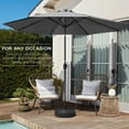 thumbnail image 4 of Best Choice Products 10ft Outdoor Steel Market Patio Umbrella w/ Crank, Tilt Push Button, 6 Ribs - Gray, 4 of 8