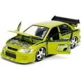 thumbnail image 3 of Jada Toys Fast & Furious 1:24 Brian's Mitsubishi Lancer Evolution VII Die-cast Car, Toys for Kids and Adults, Lime Green 99788, 3 of 12