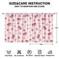 thumbnail image 2 of Nursery Curtains Boys Girls Kids Cute Red Strawberry Print Pattern Window Drapes for Living Bedroom Playroom Room Decor Rod Pocket 52x63 Inch 2 Panels, 2 of 2