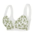 thumbnail image 2 of Valcatch Plus Size Women's Front Button Bra - Wide Shoulder Straps, Wireless & Lace Design for Big Busted, 2 of 7
