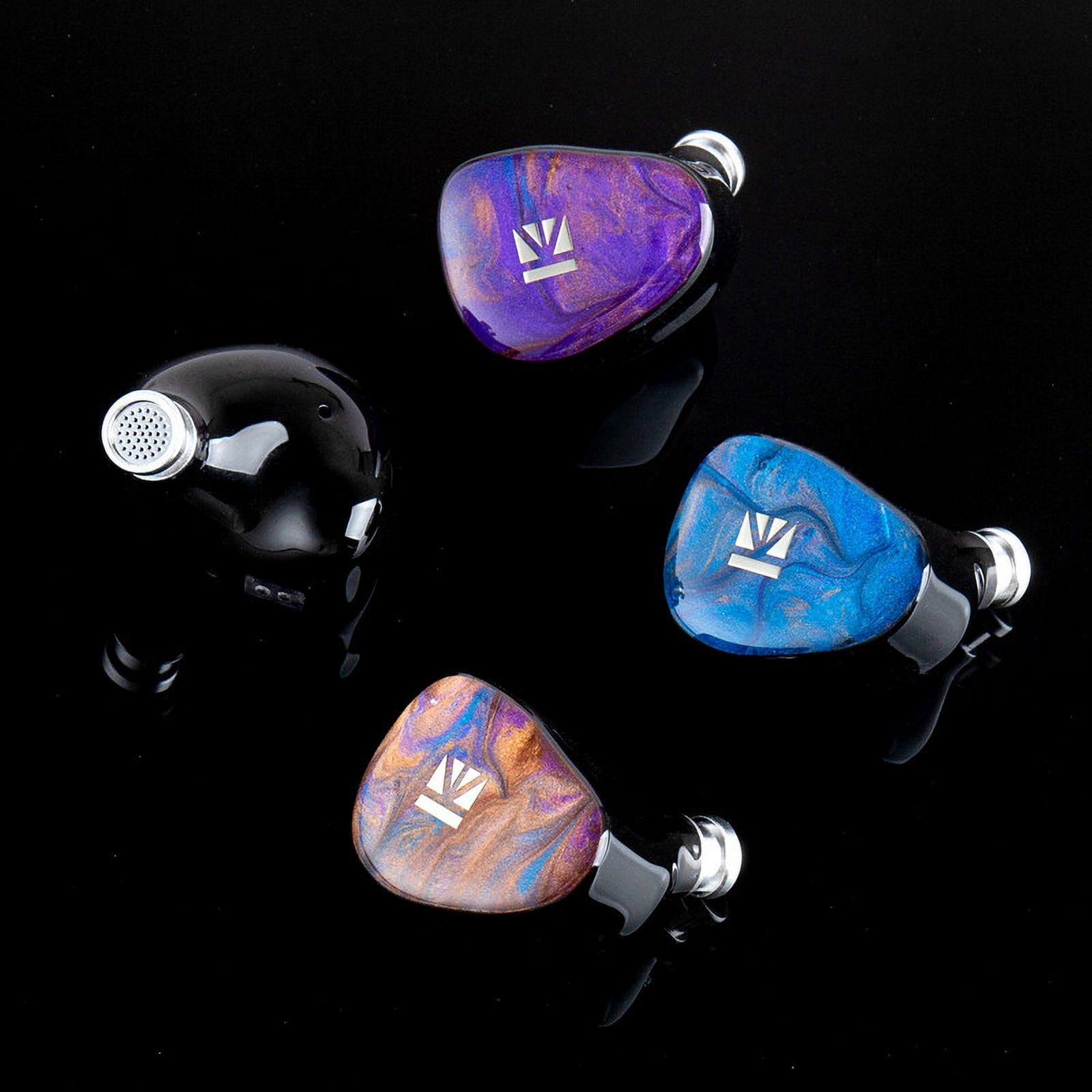 KBEAR KB02 in Ear Monitor, Colorful Hybrid 1DD Bone Conduction IEM in Ears Wired Earbuds Bass with 0.78 2Pin 4N OFC Cable 3.5mm Plug Cable for Gaming Singers Musicians(Purple Blue,without mic)