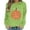 W80-NSLGXD Green Sweatshirt Women, variant on NSLGXD Halloween Sweatshirts Women Plus Size Pumpkin Print Pullovers Fall Classic Round Neck Long Sleeve Shirt Tops Halloween Costumes S-2XL