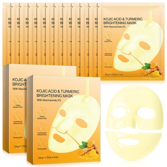 2 Pack Kojic Acid & Turmeric Mask, Nourishes Skin
