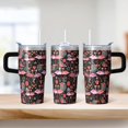 thumbnail image 2 of 20OZ Flamingo Tumbler with Handle Durable Travel Mug Perfect Gifts for Women Flamingo Lovers Suitable for Birthday Christmas Holidays Daily Drinks, 2 of 6