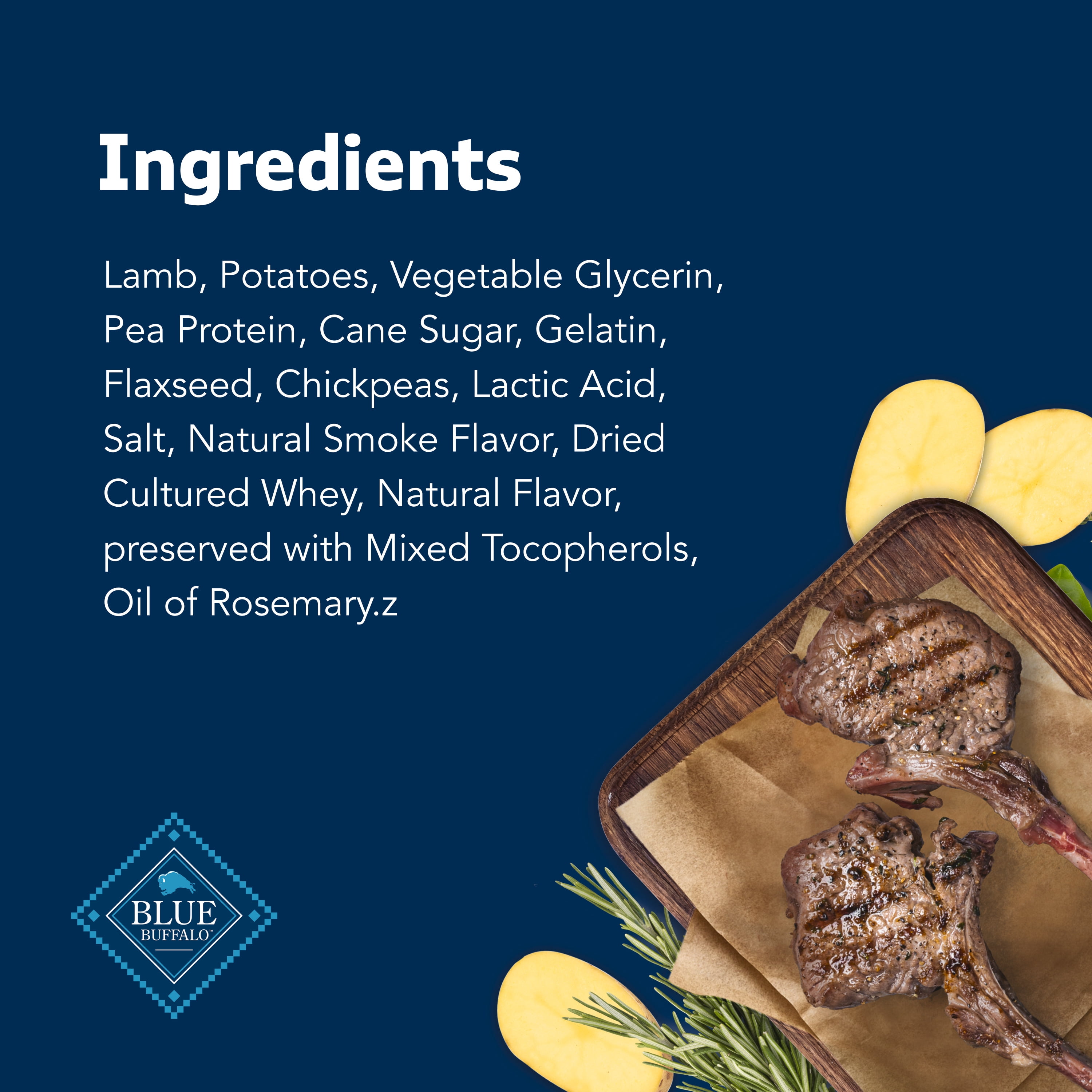 Gâteries molles et moelleuses naturelles pour chiens Stix de Blue Buffalo, recette à l'agneau, sac de 170 g (6 oz) 170g