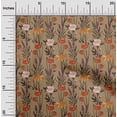 thumbnail image 2 of oneOone Cotton Poplin Twill Tawny Brown Fabric Floral Retro Fabric For Sewing Printed Craft Fabric By The Yard 56 Inch Wide, 2 of 5