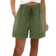 thumbnail image 2 of ICHUANYI ClearanceWomen's Summer Casual Loose With Pockets Drawstring Elastic Waist Pants Short Pants(Army Green, M) ICHUANYI WER20232080503149, 2 of 8