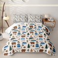 thumbnail image 2 of Erosebridal Jungle Wildlife Bear Quilt Full For Kids,Outdoor Adventure Full Bedspread Sets,3-Piece, 2 of 7