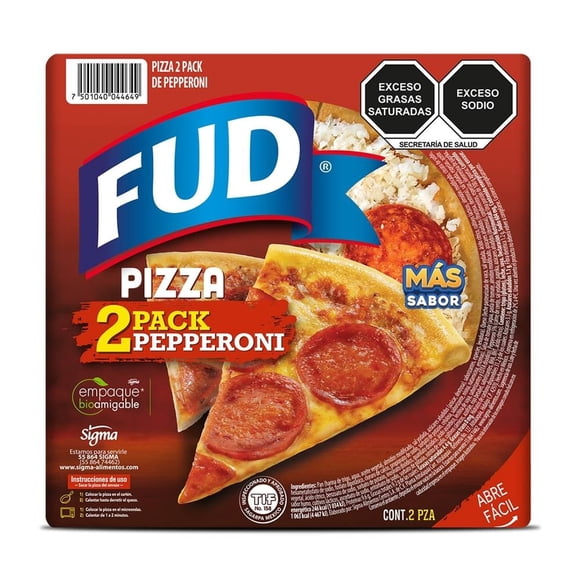 Pizza FUD pepperoni grande 2 pza
