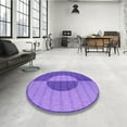 thumbnail image 4 of Ahgly Company Machine Washable Indoor Rectangle Transitional Heliotrope Purple Area Rugs, 8' x 10', 4 of 7