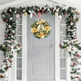 thumbnail image 3 of Christmas Wreaths, Artificial Christmas Wreaths for Front Door, Merry Christmas Wreath with Bow, Xmas Wreaths Ornaments, Christmas Door Wreath Flowers Ornaments for Holiday Party Decor Gold, 3 of 12