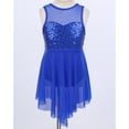 thumbnail image 3 of Alvivi Big Girls' Sequins Irregular Lyrical Ballet Dance Dress Performance Competition Dancewear Royal Blue 6, 3 of 7