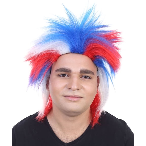 Patriotic Crazy Wig | Celebrity Wig | Premium Breathable Capless Cap