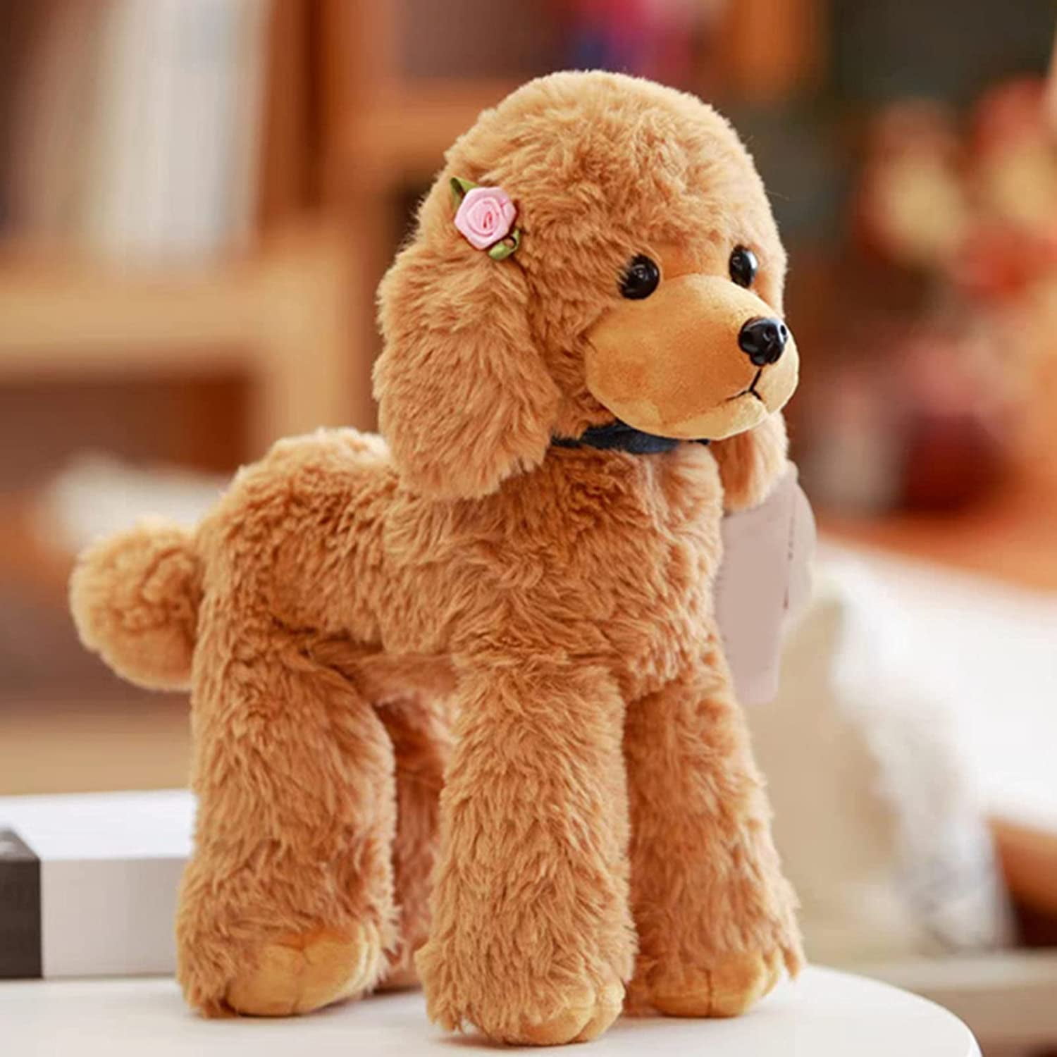 MEEYreg Dog Plush Toys for Kids Cute Poodle Plush Toy Stuffed Animal Pillow Gift for Kids Girls Friends DIY Posture Brown 25 cm Walmart