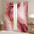thumbnail image 2 of Homewish Marble Pattern Blackout Curtains Set of 2 (52x84 Each),Fluid Stripe Aesthetic Window Curtains,Red White Gold Curtains and Drapes For Girls Teens,Ultra Soft Home Decor, 2 of 6