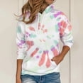 thumbnail image 2 of Women Hoodies Women Plus Size Tie-Dye Printed Gradient Pullover Long Sleeve Sweatshirt Top, 2 of 5