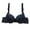 Black, variant on Bra Lingerie for Women - Underwear from Bra Elegant Deep V Solid Color Lace Back with Adjustable Support