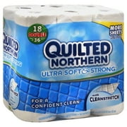 Quilted Northern Ultra Soft and Strong Bath Tissue, 18 Double Rolls 18 Count Double