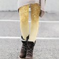 thumbnail image 4 of Gibobby Leggings térmicos mujer Leggings con estampado de moda para mujer Leggings elásticos pantalones casuales botas pantalones(Amarillo,CH), 4 of 5