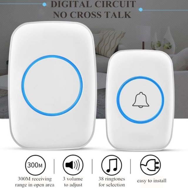 Wireless Waterproof Wireless Wireless Waterproof Wireless Chime Door Chime With 3 Volume Levels And 38 Melodies For Home