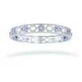 thumbnail image 3 of Vir Jewels 5.70 CTTW Purple Amethyst And Diamond Eternity Bangle Bracelet Brass Rhodium Female Adult, 3 of 7