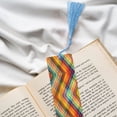 thumbnail image 6 of Kdxio Abstract Watercolors Tartan Print Metal Tassel Bookmarks,Perfect Gift for Art Lovers and Bookworms Metal Bookmarks for Women, 6 of 8