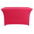 thumbnail image 1 of CHENMEI Spandex Table Cover for 6 Foot Rectangle Tables 6 Pack Tablecloth Elastic 6ft Folding Tablecloths for Vendor Booth Display Banquet Buffet Event Craft, 1 of 7